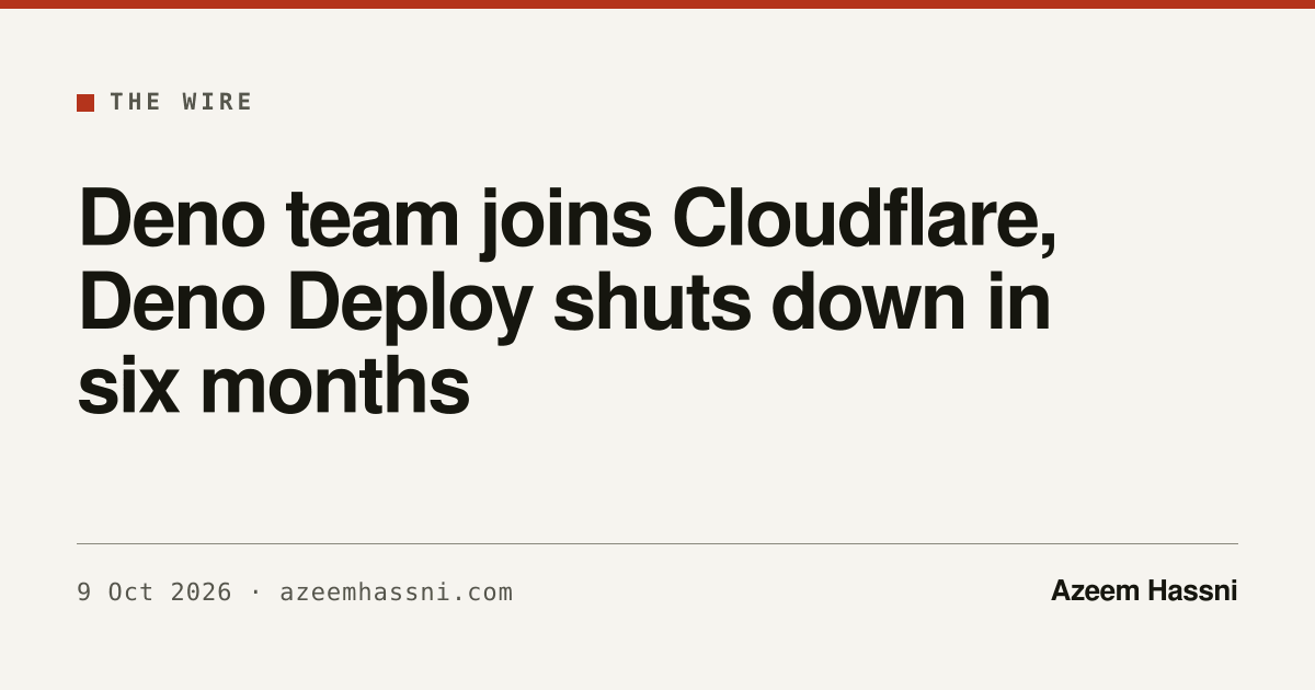 Deno team joins Cloudflare, Deno Deploy shuts down in six months ...